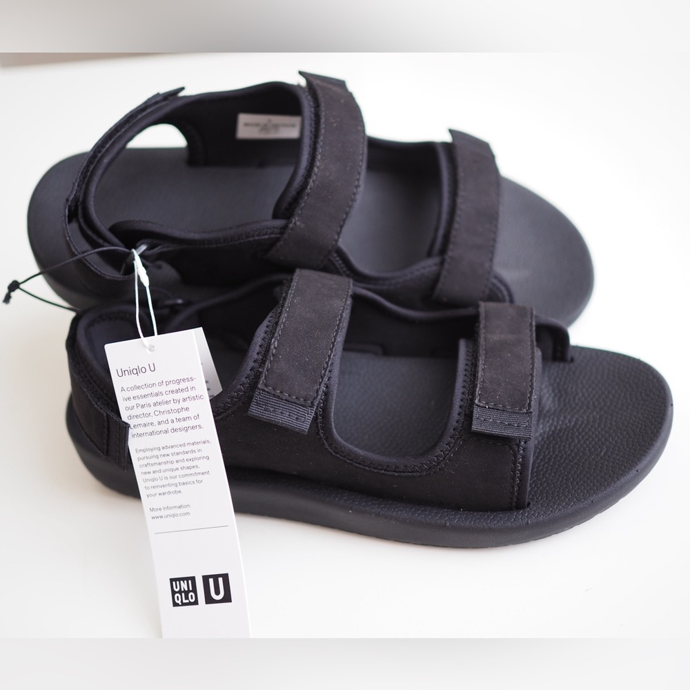 Lemaire triple strap unisex Uniqlo premium sandals shoe size 7-8